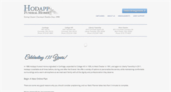 Desktop Screenshot of hodappfuneralhome.com